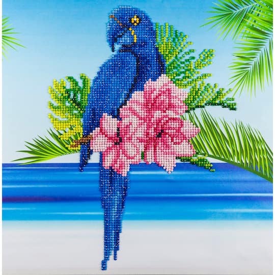Diamond Art Intermediate Blue Parrot Kit